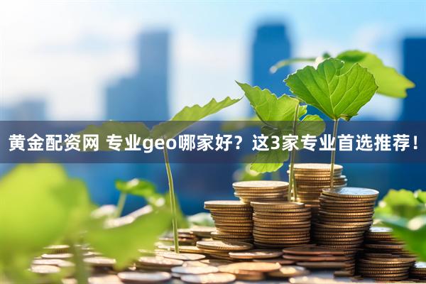 黄金配资网 专业geo哪家好？这3家专业首选推荐！